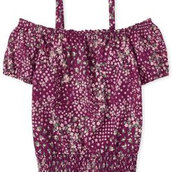 NWT The Children's Place Girls Fashion Floral Print T Tee Shirt Top Blouse Size L Large 10 12