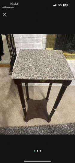 Granite top side table