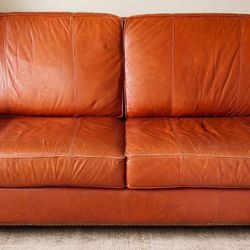 Leather Loveseat 