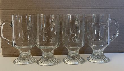 Princess House Heritage Irish Coffee Mugs Vintage