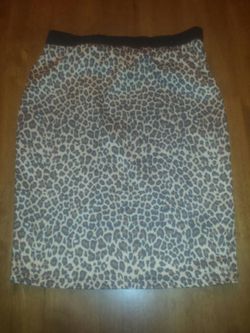 Leopard pencil skirt.