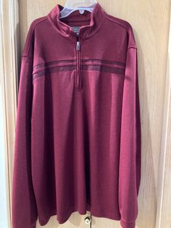 Néw Mens Pebble Beach 1.4 zip neck long sleeve red golf deluxe pullover shirt size xxl