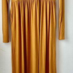 Gold Maxi Dress, Large 