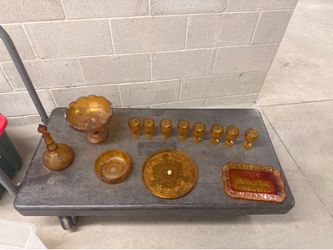 Tiara Vintage Amber glass collection