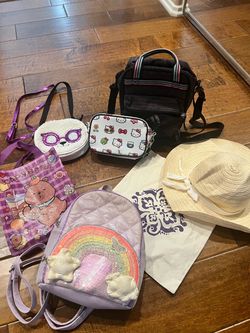Girls bags, backpack, boots, shoes, dress and accessories
