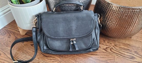 Forever 21 Black Leather Crossbody Purse