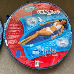 set of 3 SwimWays Spring Float Pool Lounger