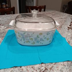 Rare Large Corning "Pastel Bouquet Roasting/Casserole Pot