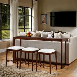SOFA CONSOLE DINING COUNTER HEIGHT TABLE STOOLS