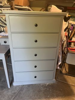 Tall Gray Dresser