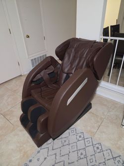 Full Body Massage Chair Brown Leather