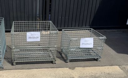 Collapsible wire baskets heavy duty construction fold down for easy access way cheaper than uline