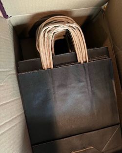 Brand New Black Kraft Paper Bags 90pc Total