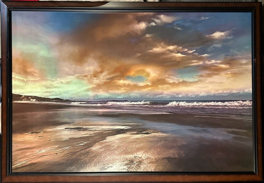 Mike Calascibetta Art Print In Dark Wood Frame