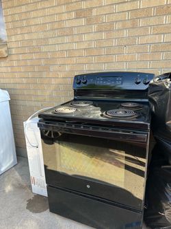GE Black Electric Coil Range Stove
