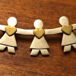 Sterling Silver Vintage Collection Pin 3 Angel 