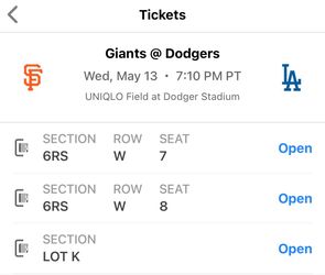 Dodgers vs Giants