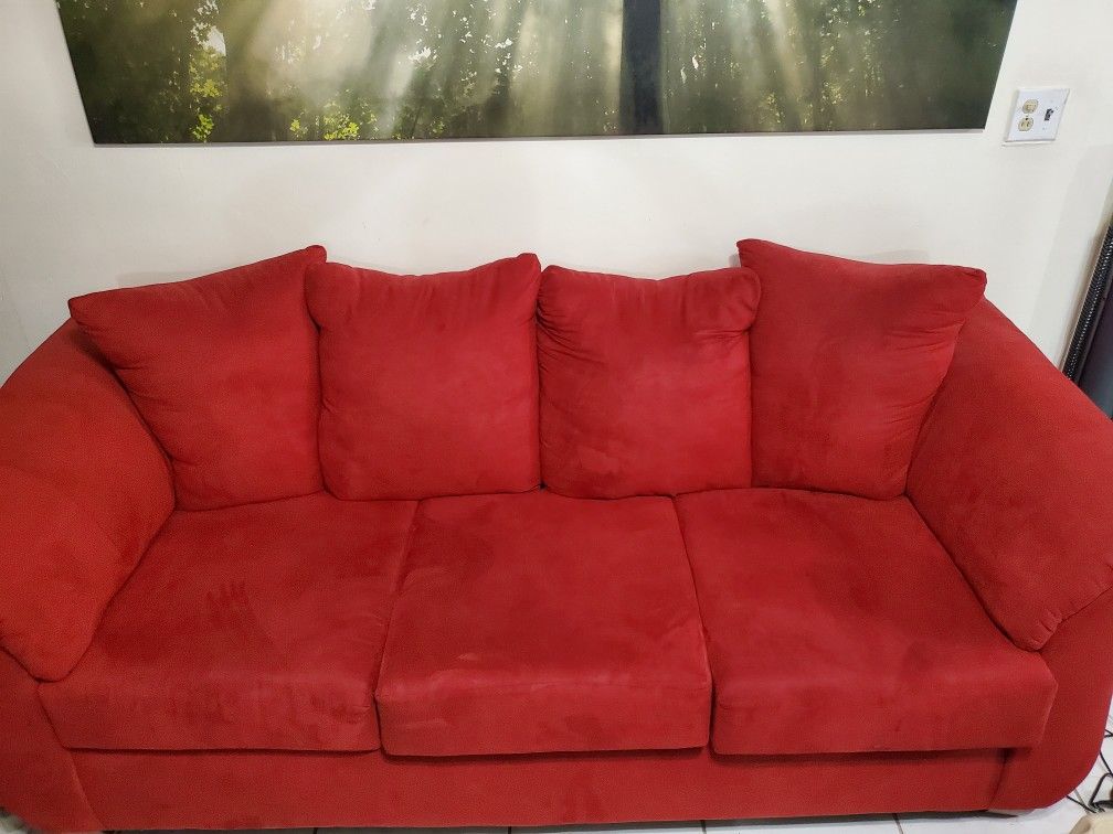 Red Sofa Couch Like New