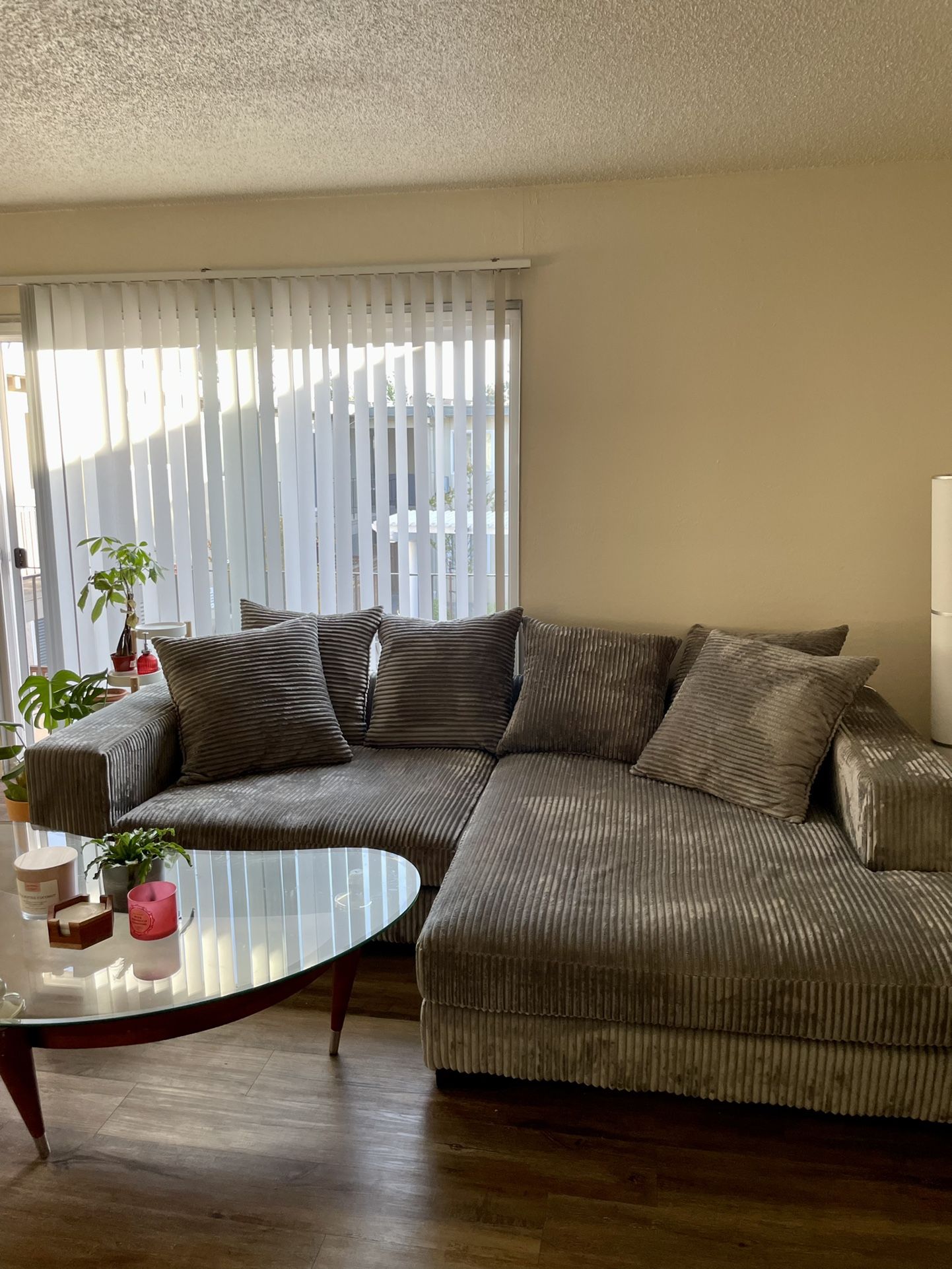 Wayfair Luxe Chaise Lounge Sofa / Couch 108” (Gray)