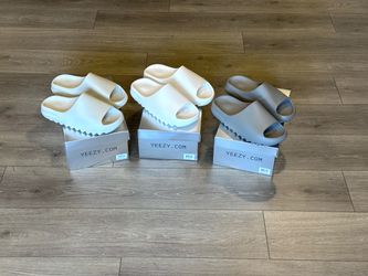 Yeezy YZY YS-01 Slides - Cream, White, Grey - Men’s - 11 - (each)