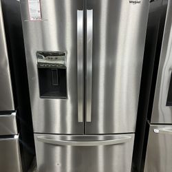 New Whirlpool 27cu.ft French Door Refrigerator - We Finance🔥