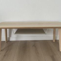 Ikea wood media console table