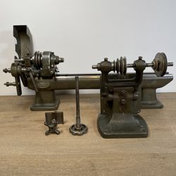 Watchmaker Lathe 1952 Lorch LLRGN Long Bed 10mm Backgeared 65mm Center Height