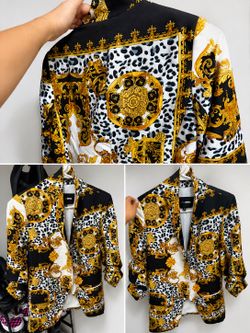 ✨ Women’s Baroque Print Blazer – Size XS
