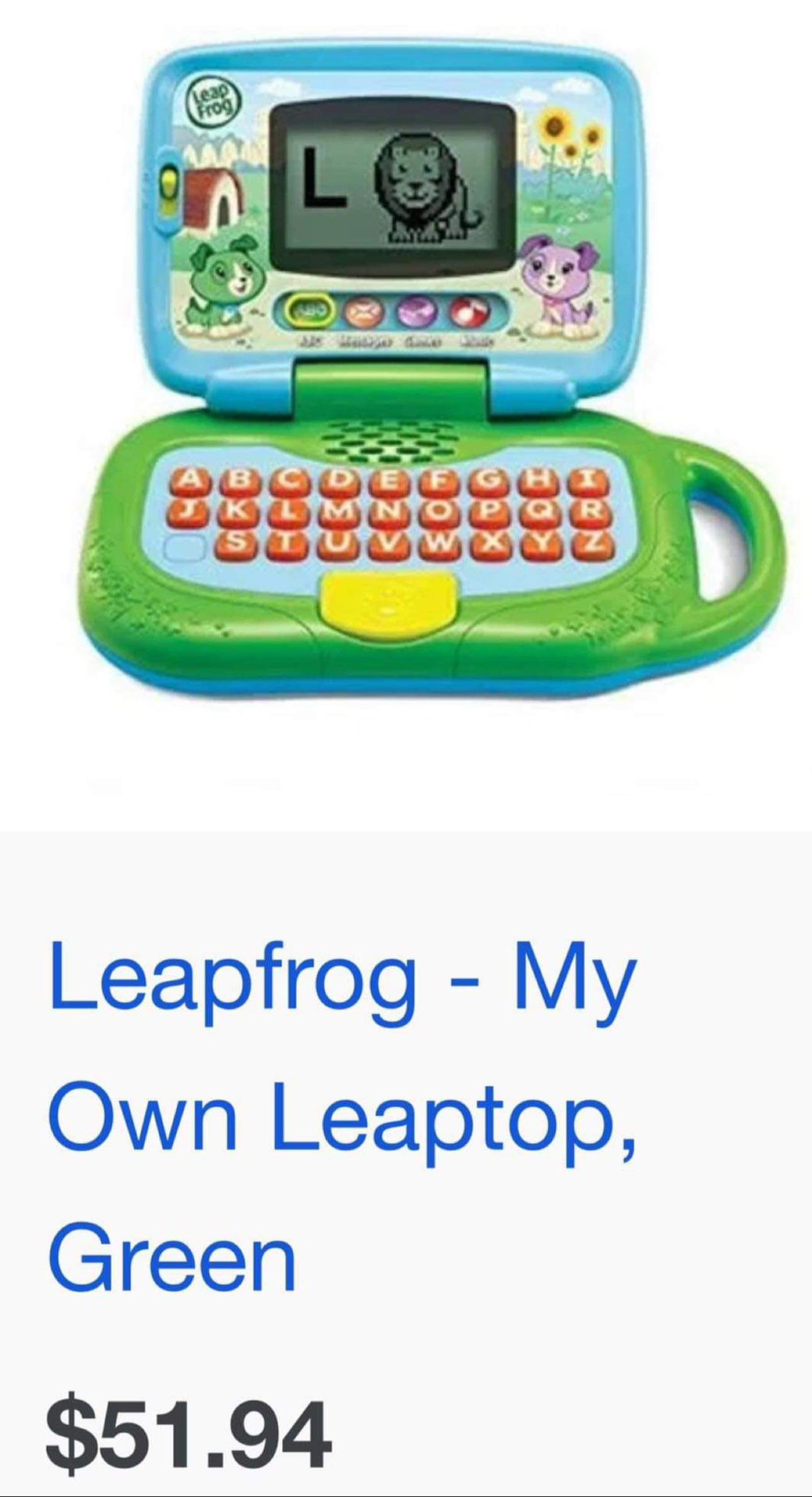 Leapfrog $15 /asked me other items price please/all items with different price/pickup Today 