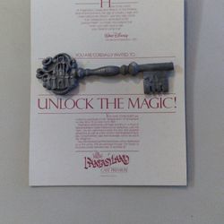 Disney Fantasy Land Opening Day Key And Cast Members Memorabilia 