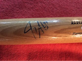 JERRY SANDS AUTOGRAPH BASEBALL BAT SIGNED 47 LOS ANGELES DODGERS
