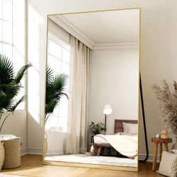 New Gold Frame Oversized Full Length Standing Floor Mirror 76”x46”
