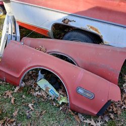 Orig. Left And Right Front Fenders From A 67 Mercury Cougar
