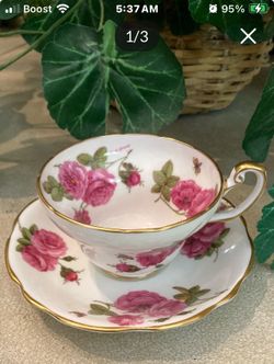 Vintage Foley “Century Rose” teacup and saucer