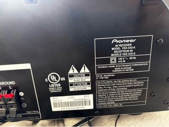 Pioneer Receiver VSX 530 K with Remote