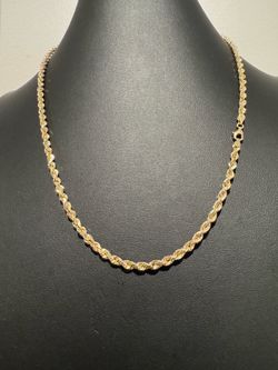 Real 14k 4mm 22” rope chain