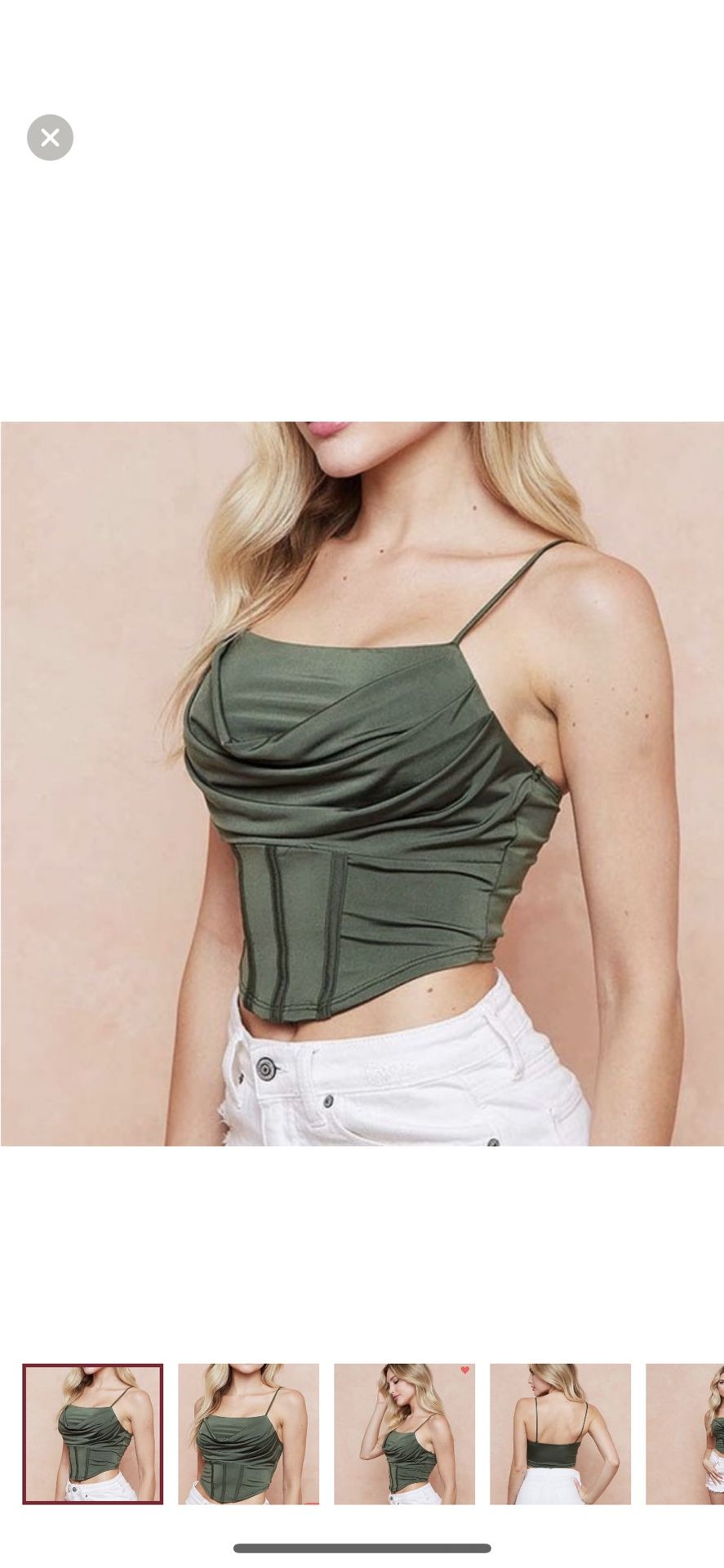 Corset Tops / Shirts Green - White - Rust