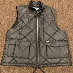 Kenneth Cole Reaction Full-Zip Black Quilted Puffer Vest Women's Size Large