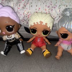 3 Big Baby Lol Dolls 