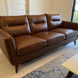 84” Leather Sofa