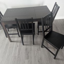 Black IKEA Table + Free Chairs