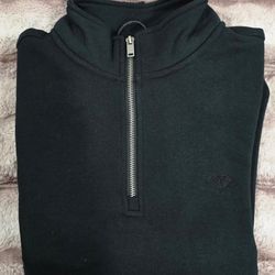 Diamond Crewneck Black 1/4 Zipper