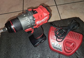 Milwaukee M12 Hammer Drill, Battery, and Charger