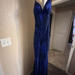 Blue Royal Mermaid long dress 
