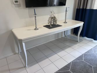 White Dining Table 85” X 30”