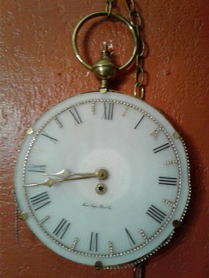 Beautiful Antique-Modern French Wind Key Wall Clock working and with wind key 