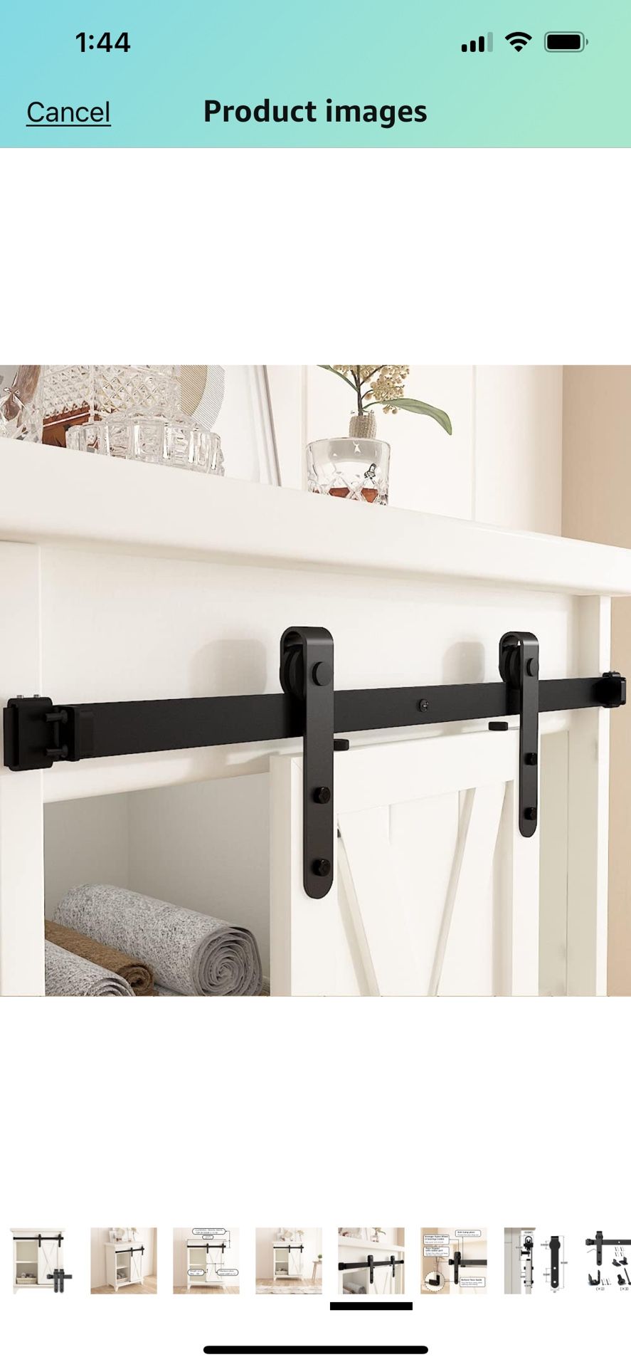 2ft Single Door Cabinet Sliding Barn Door Hardware Kit