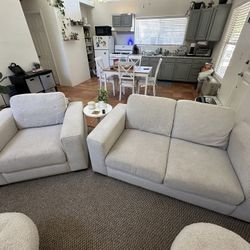 Gray Couch And Chair Set 
