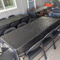 Folding Tables 6' (4) And Padded Chairs (29)