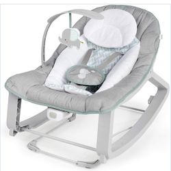 New Ingenuity Keep Cozy 3-in-1 Grow with Me Vibrating Baby Bouncer, Seat & Infant to Toddler Rocker, Vibrations & -Toy Bar, 0-30 Months Up to 40 lbs (